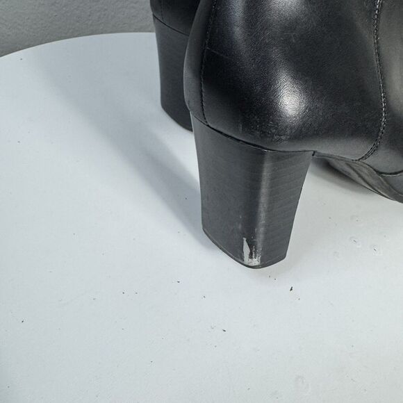 Nine & Company Black Knee 17" High Boots Zipper Sides 6.5 M Y2K 90’s Vibe - Picture 7 of 8